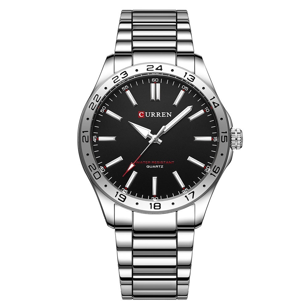 Men's Stainless Steel Quartz Belt Watch