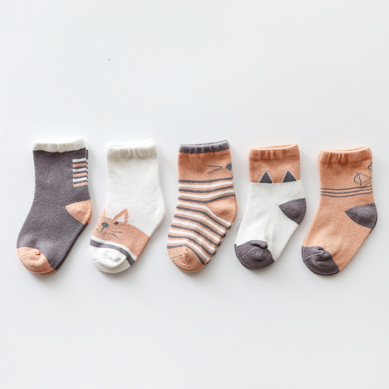 Chaussettes pour enfants en coton peigné