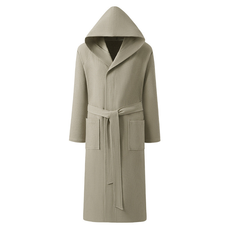 Peignoir à capuche en coton pur pour hommes