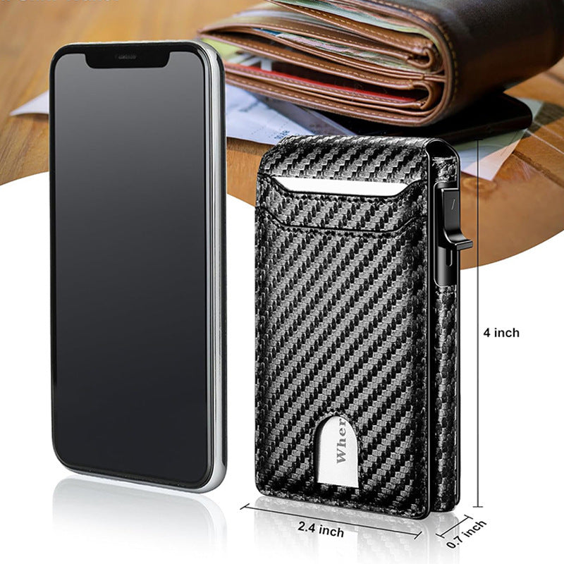 Porte-cartes Flip Wallet Homme Multifonctionnel