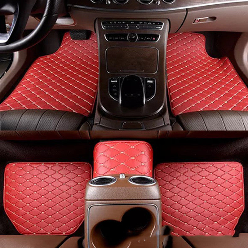 Universal Right Rudder Foot Pad Embroidered Leather Full Surround