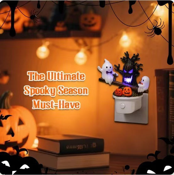 Resin décoratif nuit lumière balançoire fantôme pour décoration d'Halloween