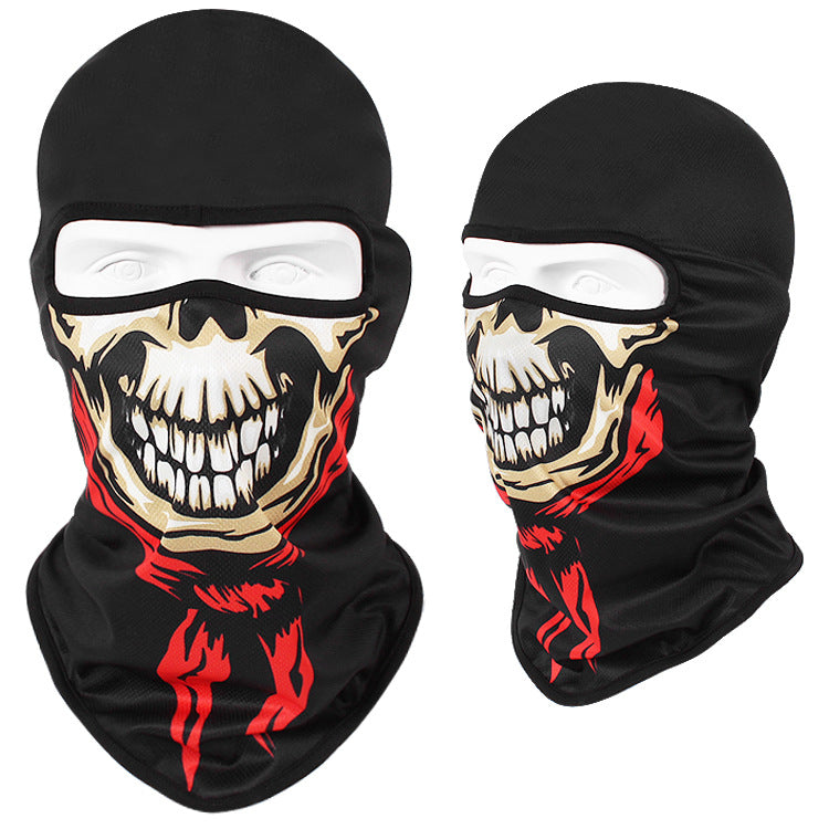 Masque de crâne respirant de moto à tête sèche rapide écran solaire
