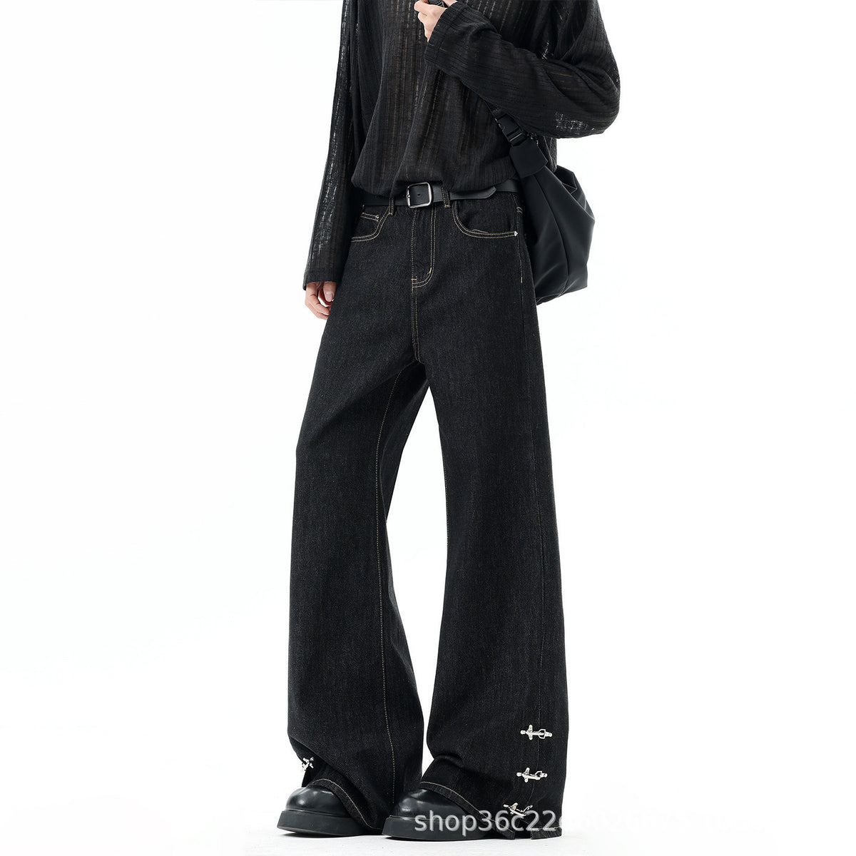 Pantalons de denim cru vintage de style américain haut de gamme