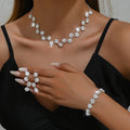 Collier de fleur de diamant plein style français