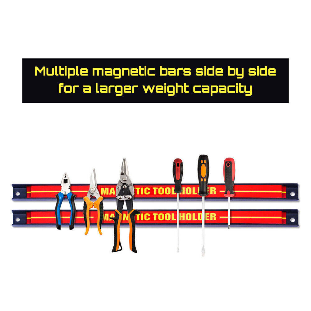 6x18 Barre magnétique de stockage porte-outils lourds Rack Garage Wall Holder Bandes