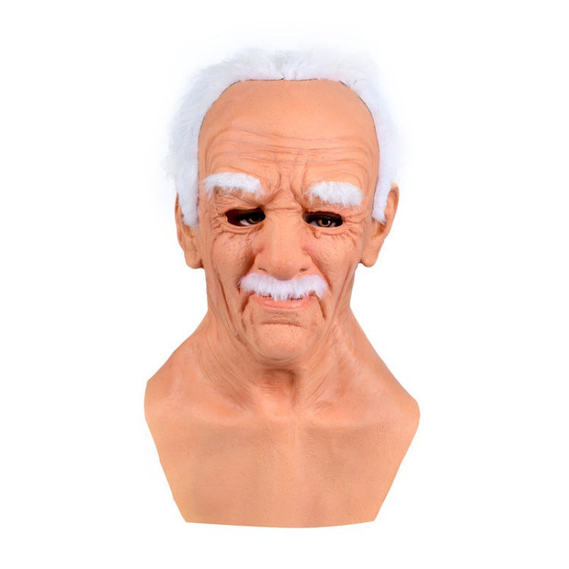 Bald grand-père Maskwig Latex Old Head Cover