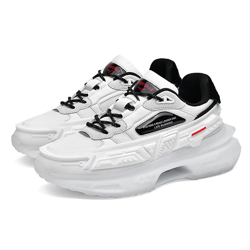 Popcorn Platform Running Sneakers Casual Bas Top Qiankun Roue Mecha Chaussures