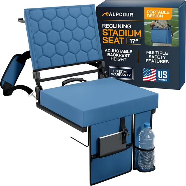 Alpcour pliant siège de stade inclinable avec support arrière pour les bleachers
