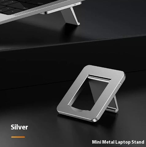 Petit support d'ordinateur en alliage d'aluminium pliable et portable invisible