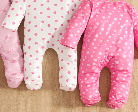 Baby Girls' Spring/Fall Thin Footed Onesie