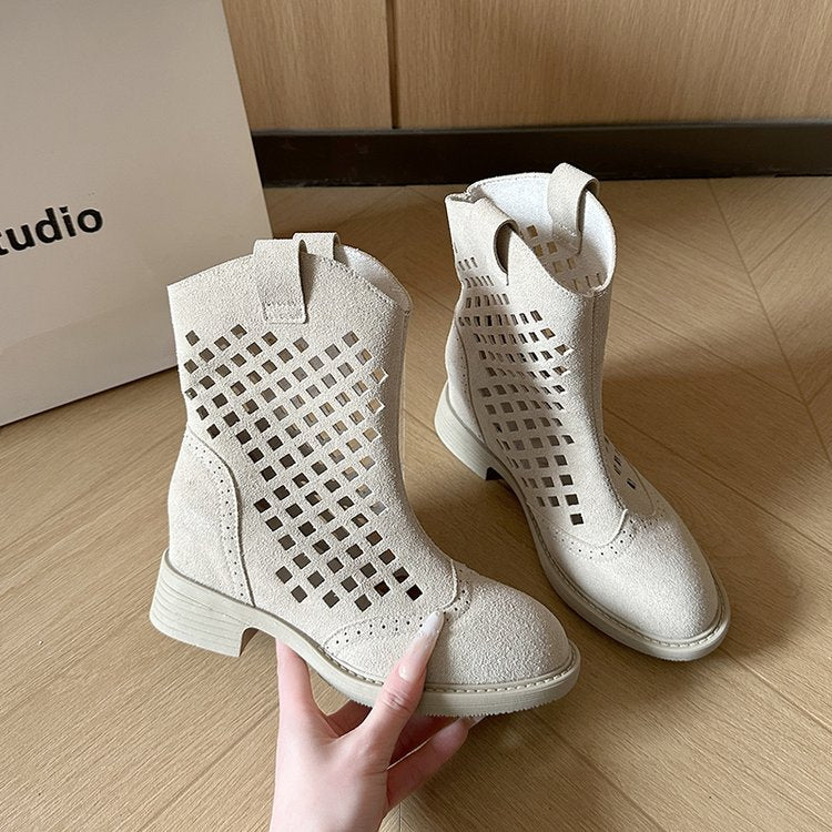 Bottes fraîches perforées pour femmes