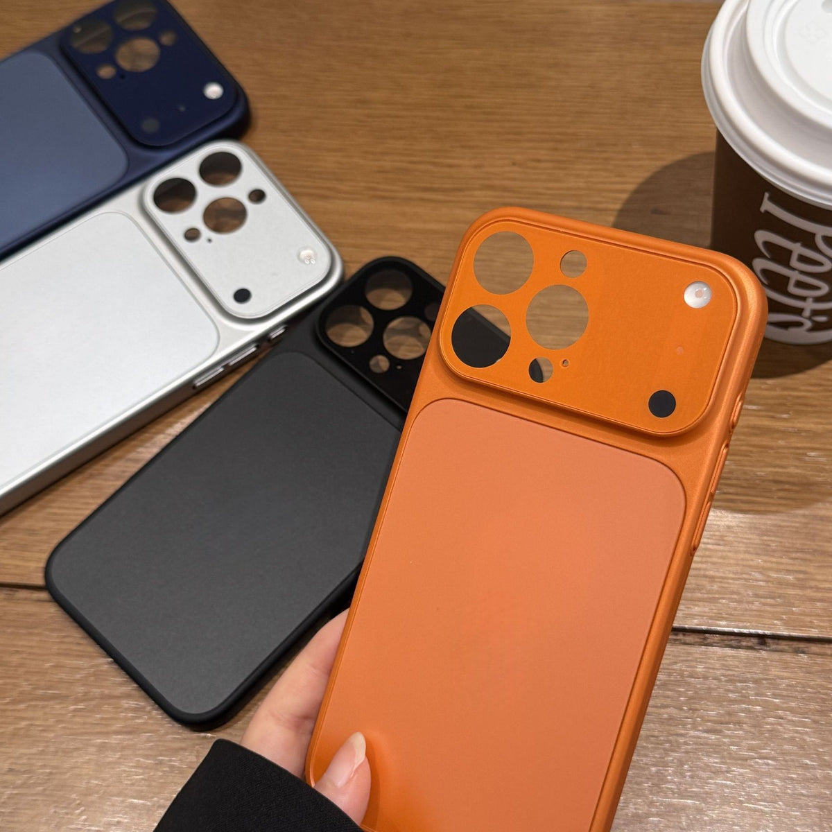 17promax Frosted Skin-feel Large Window Full Phone Case