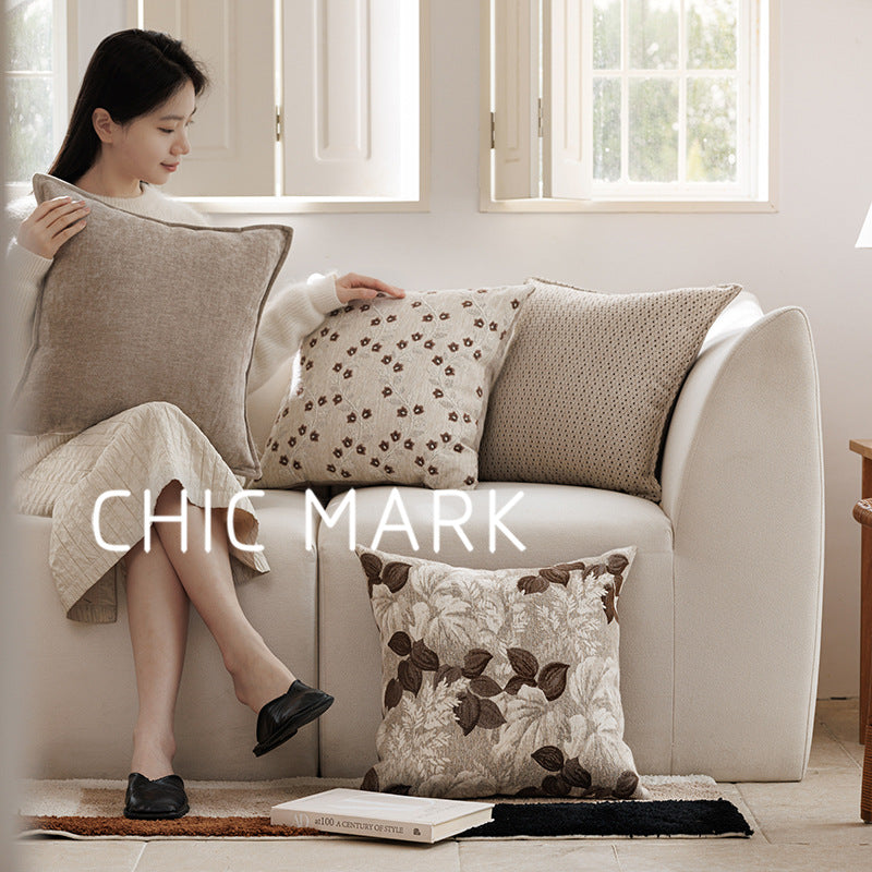 Coussin arrière simple et polyvalent en tissu Jacquard