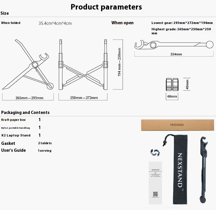 Support d'ordinateur de bureau portatif et pliable