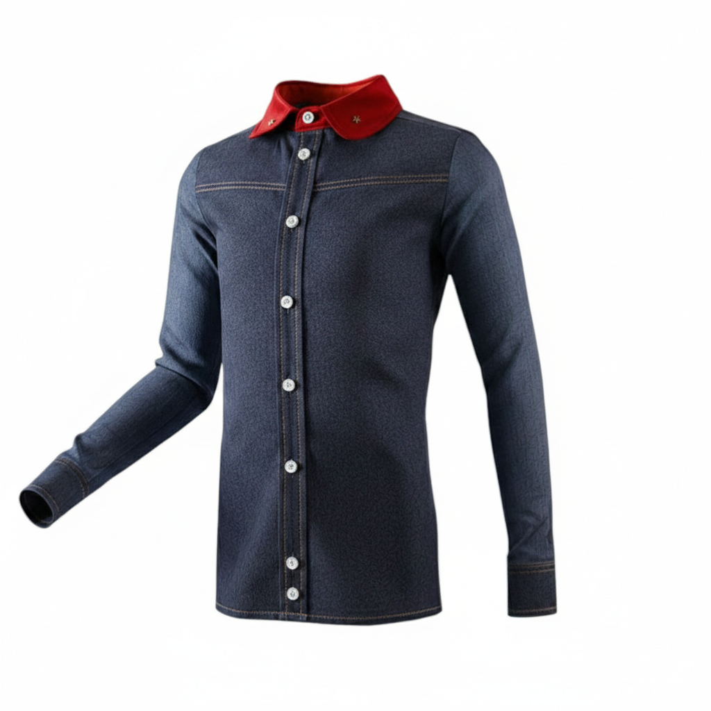 Garçons Printemps manches longues Chemise Enfants Uniforme scolaire Chemise formelle en coton 6-12Y