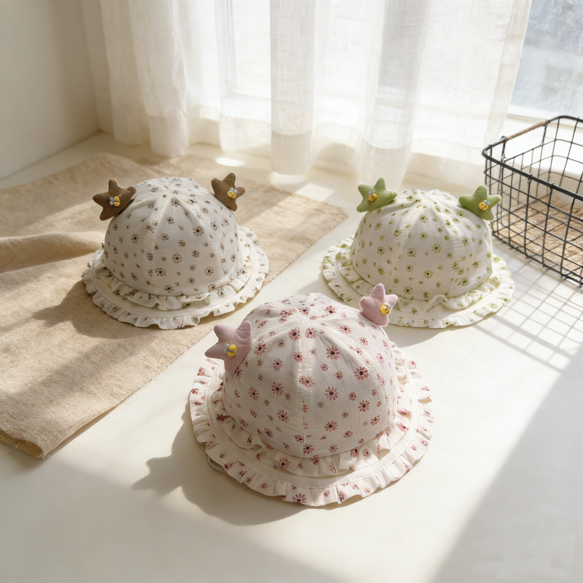 Chapeau de pêcheur doux et occasionnel, imprimé pour enfants
