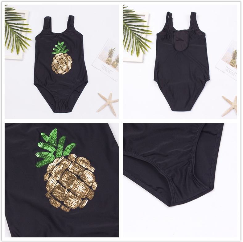 Maillot de bain à un piece pailleté pour filles de mode