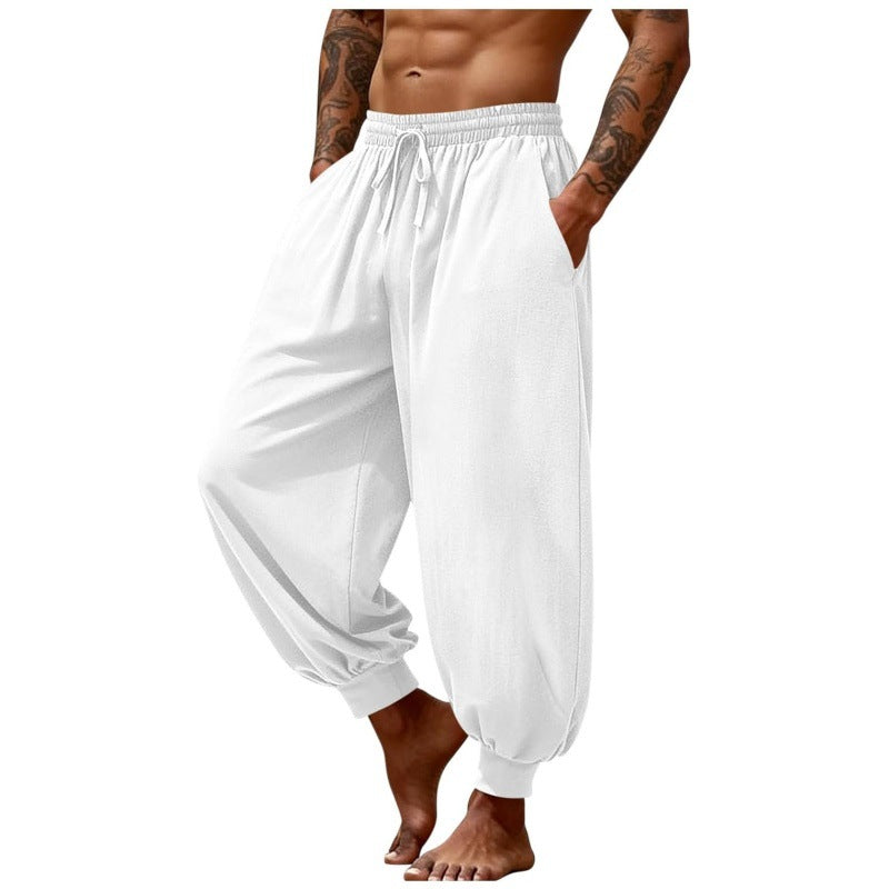 Pantalons de sport en couleur solide d'été pour hommes simples Pants à jogger résistant à l'usure rapide
