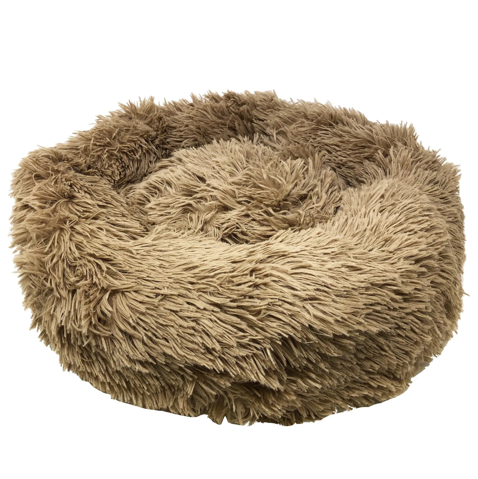 Lit de chien rond en peluche Premium