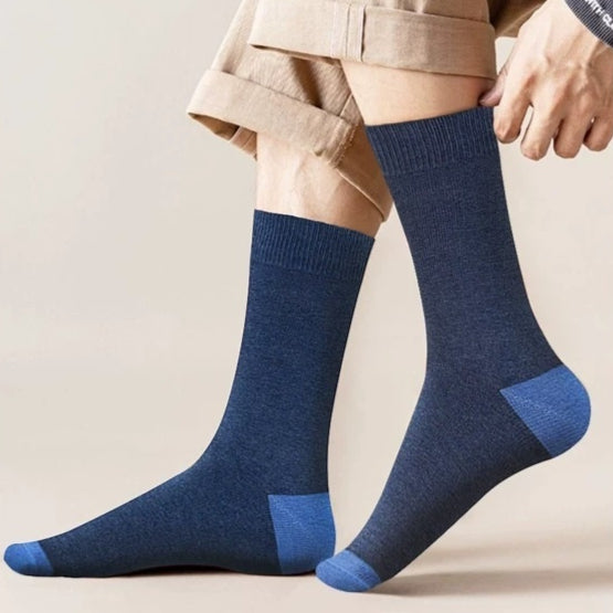Chaussettes en coton rayé Homme Plus Taille