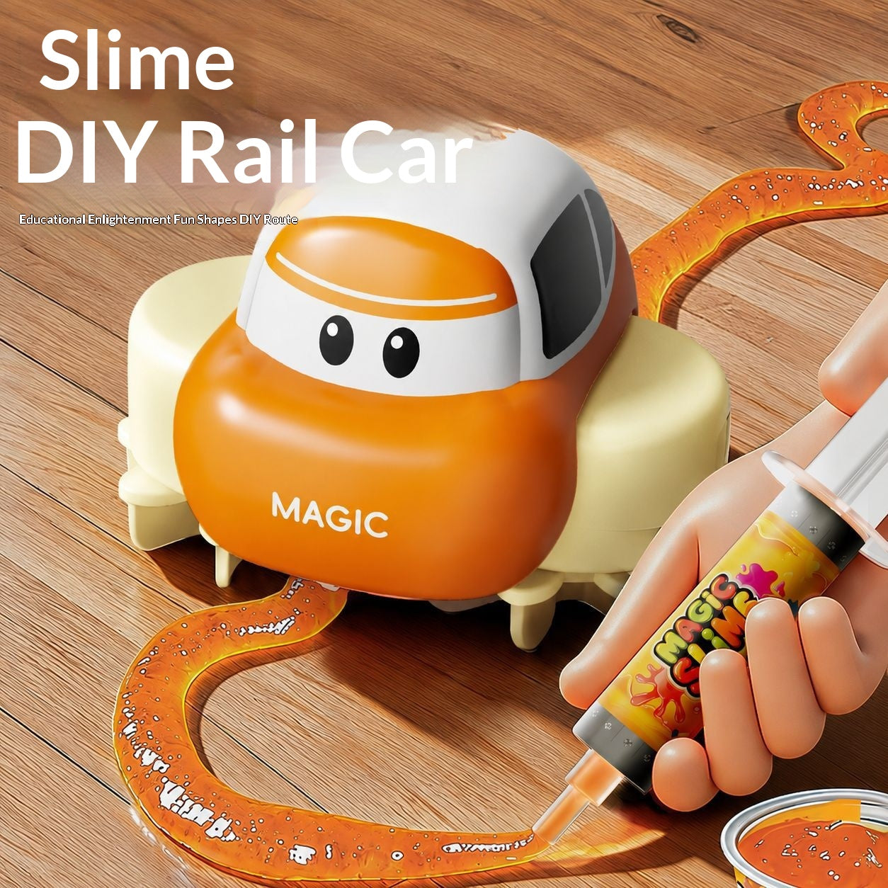 Schleich Educational DIY Free-Drawing Crystal Slime Dreamy Track Car Toy