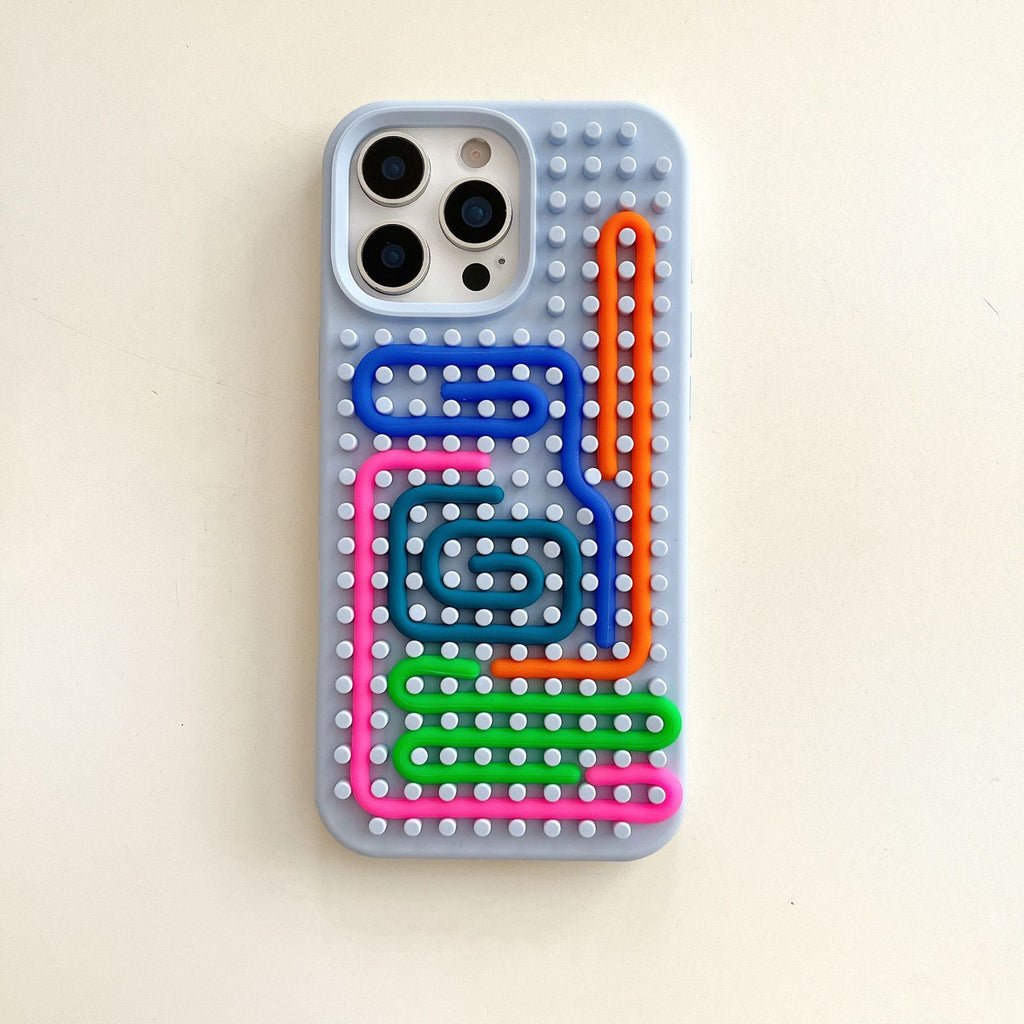 Bandes de couleur Silicone boîtier de téléphone résistant à la chute