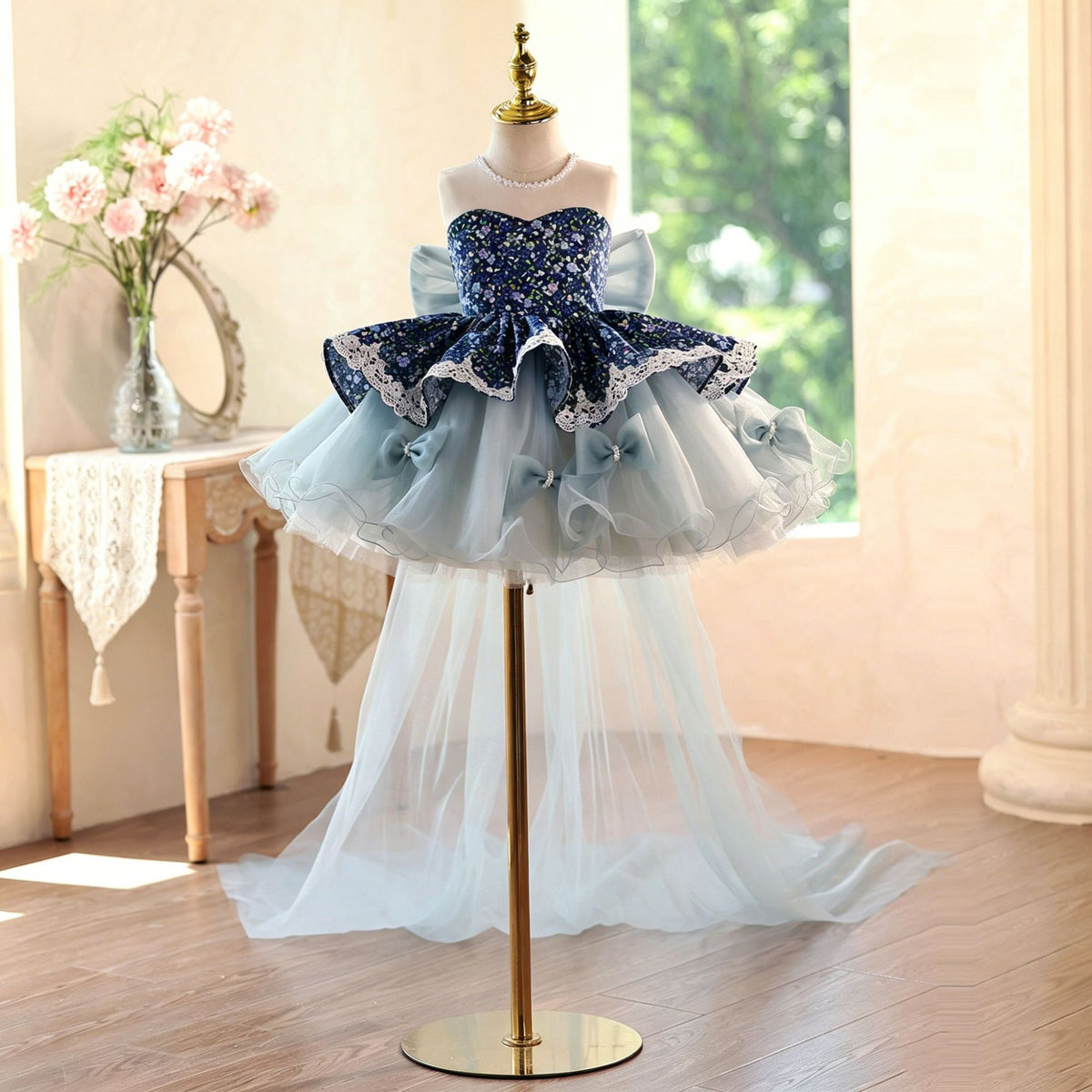 Robe princesse haut de gamme de style français pour enfants