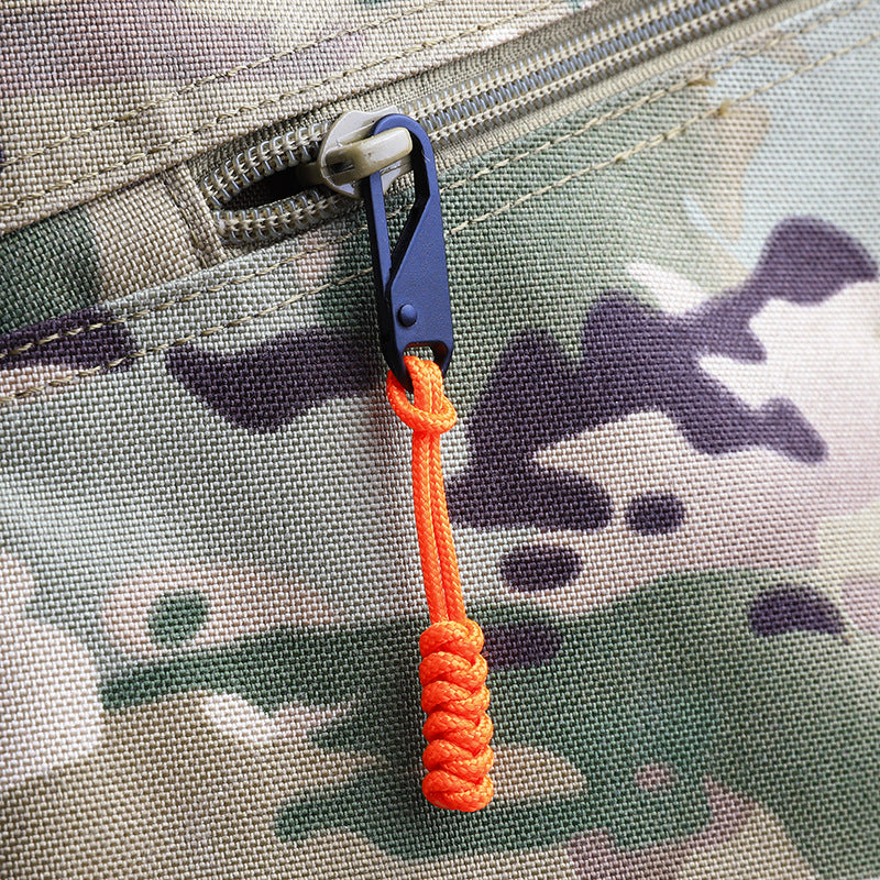 Parachute cordon tissé sac extérieur fermeture à glissière tête de traction cordon amovible
