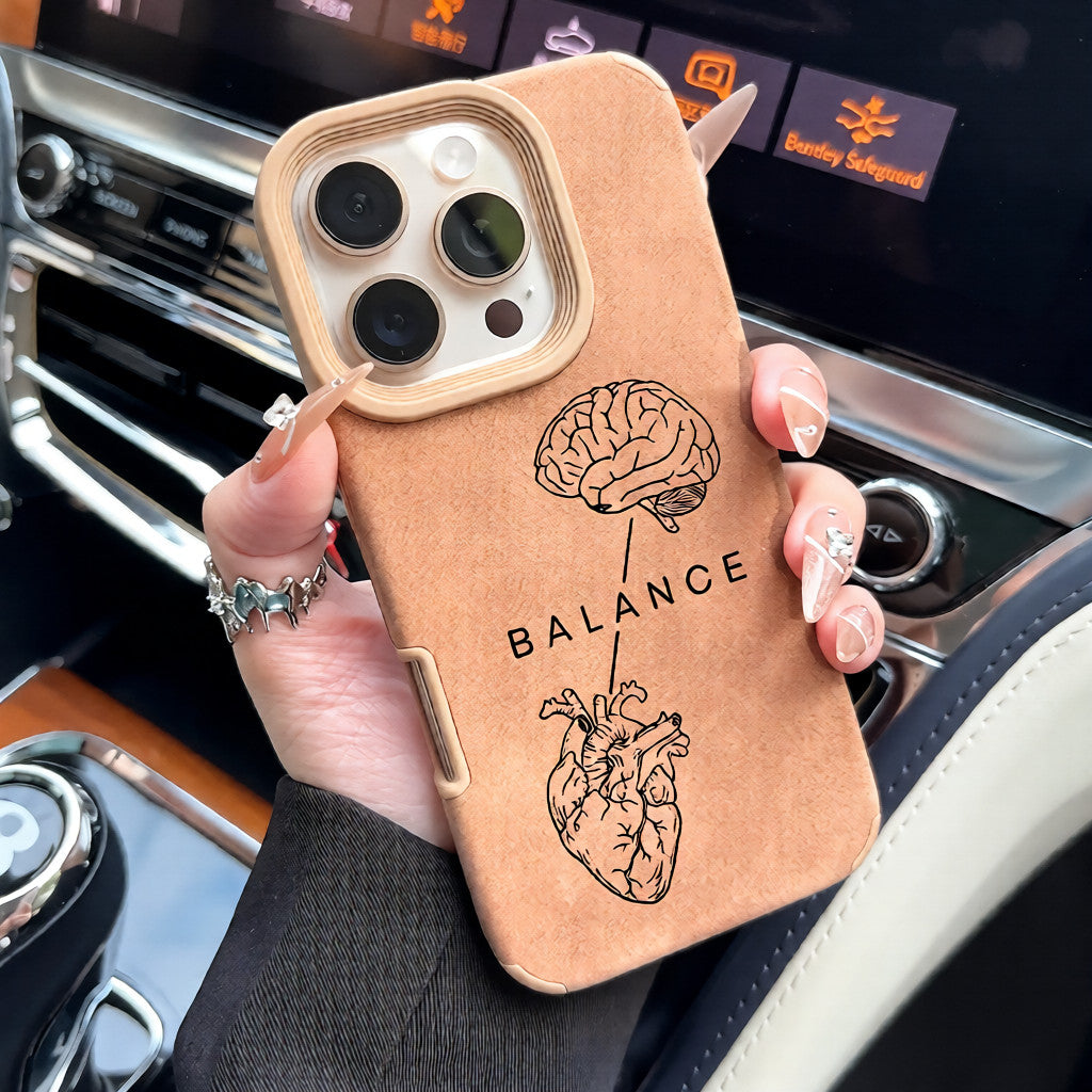 Heart Sketch Printed Fleece Phone Case
