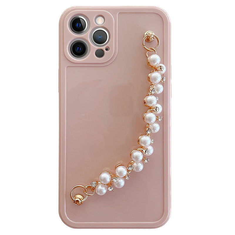 Strass Pearl Bracelet Convient pour Pro Max Téléphone Mobile Shell Femme Soft