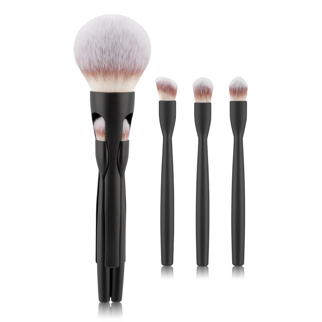 Brosse de maquillage magnétique 4-en-1 pour poudre molle et ombre à paupières