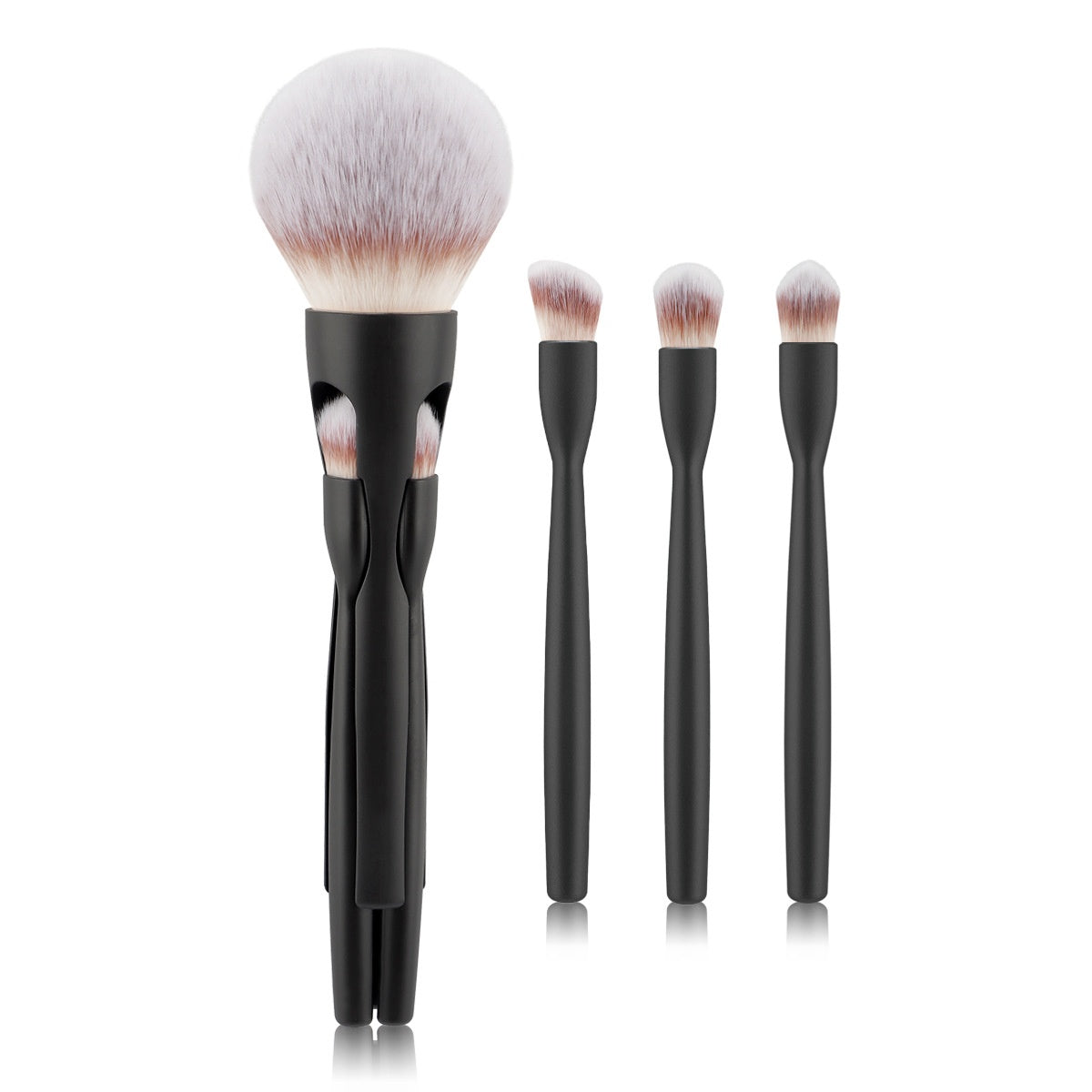 Brosse de maquillage magnétique 4-en-1 pour poudre molle et ombre à paupières