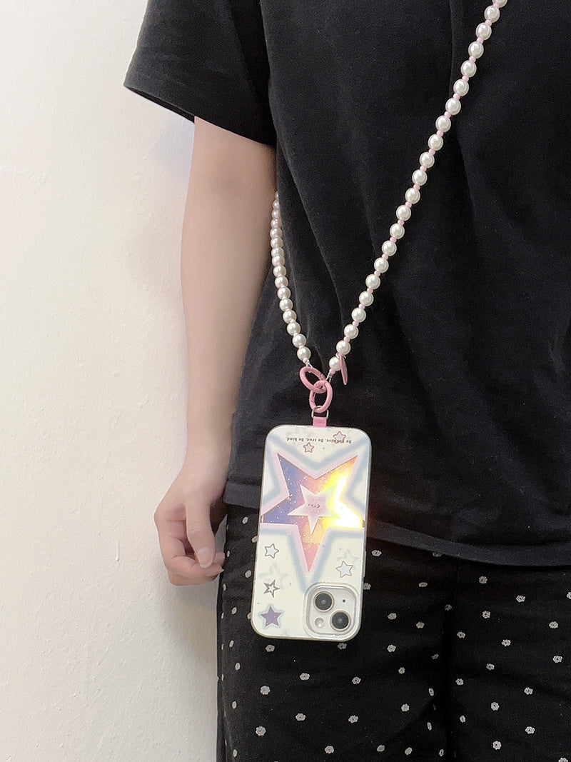 Love Pending Pearl Crossbody Chaîne Wristband Wrist Strap Universal Mobile Phone Lanyard