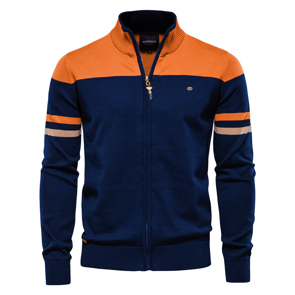 Autumn And Winter European Size Cardigan Men's Sweater Zipper Sweater Foreign Trade Hommes