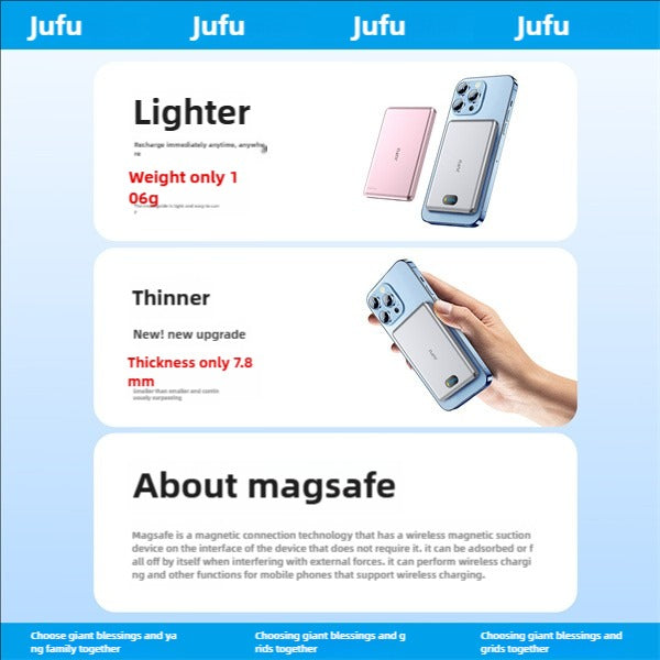Adaptable to any scene with the magnetic wireless power bank