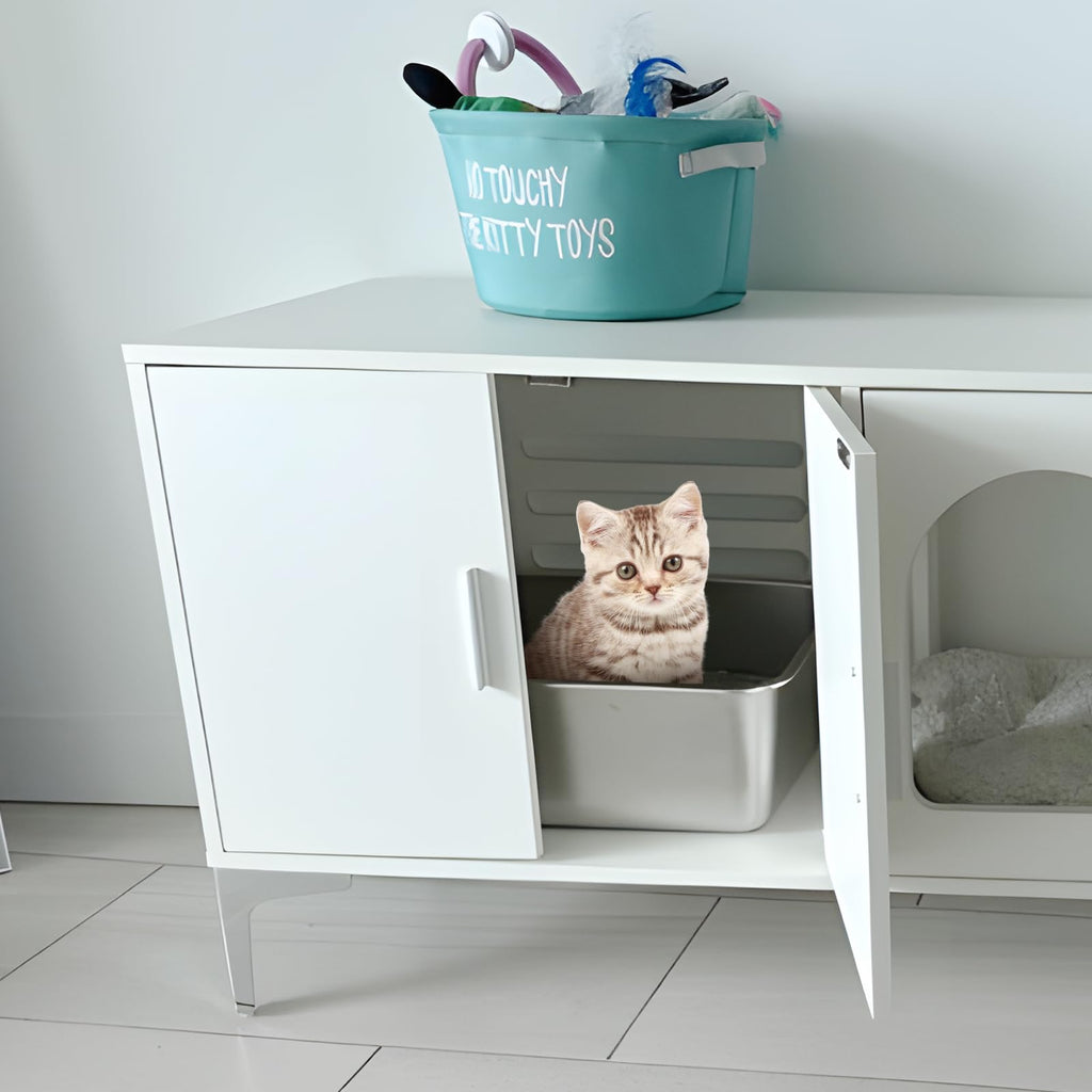 Boîte à litière en acier inoxydable