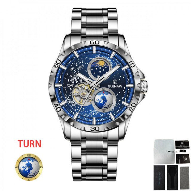 Montre Quartz en acier inoxydable simple pour homme
