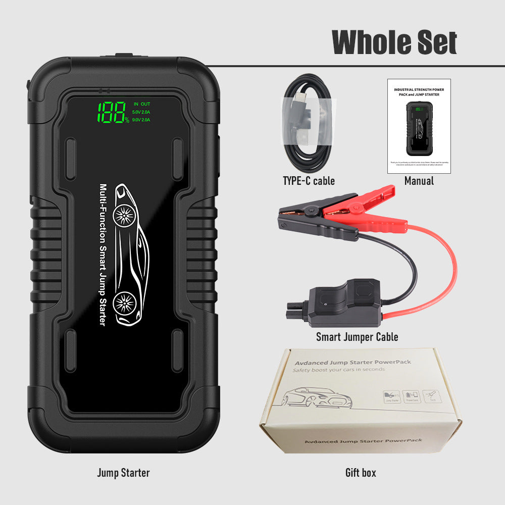 Voiture 20000mah Alimentation de démarrage d'urgence avec éclairage LED