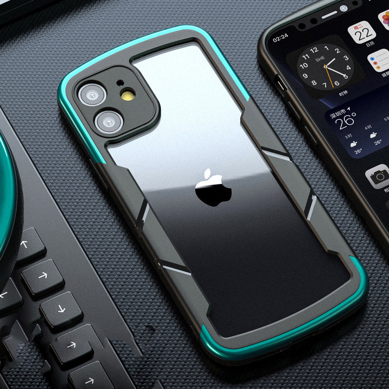 Lentille anti-drop tout inclus Silicone boîtier de téléphone transparent