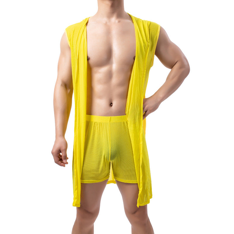 Or Dot peignoir hommes sexy manteau