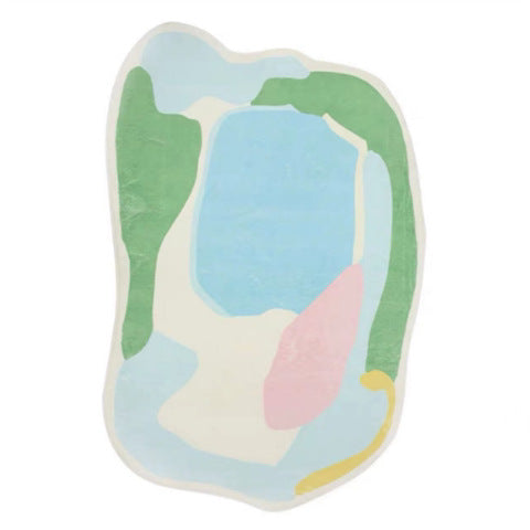 Rug Mat côté de lit à usage de maison crème style tapis de sol