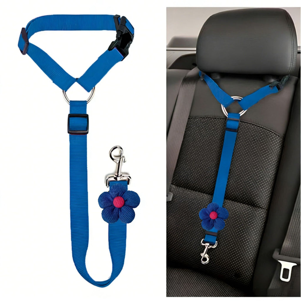 Animaux de compagnie Harness Ring Dog Car Elastic Reflective Strap laisse