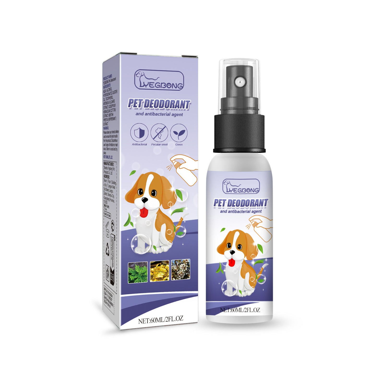 Vaporisateur de désodorisation pour chat et chien