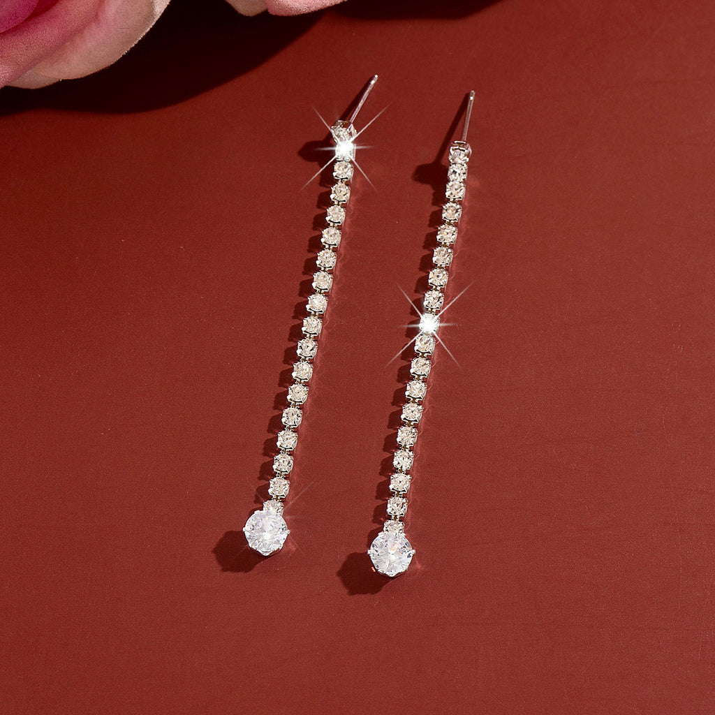Boucles d'oreilles de chaîne de tennis pour femmes