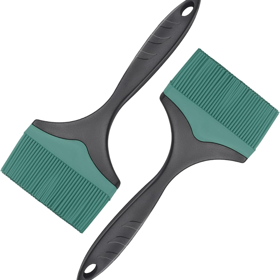 2-Pack Extra-Wide Silicone Grill Basting Brosses Vert 3.95 Huile résistant à la chaleur et sauce barbecue