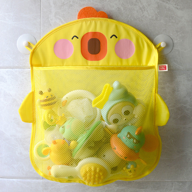Cartoon mignon Duck Baby Baignoire Rangement Mesh Bag Salle de bain avec suspension coupe
