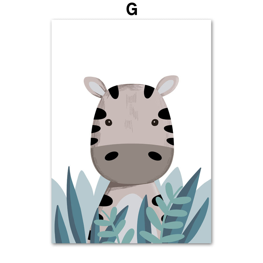 Wild Jungle animal art poster toile peinture