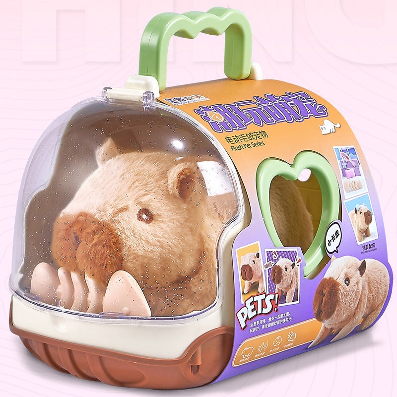 Jouet de poupée Capybara électrique pour enfants marchant et parlant en peluche