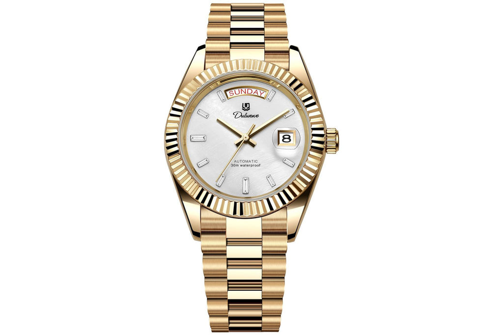 Montre mécanique homme automatique double-calendrier